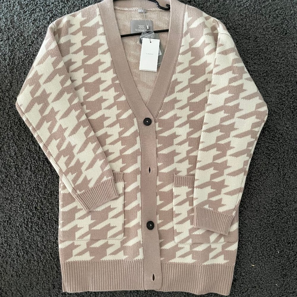 Soia & Kyo Herringbone Cardigan